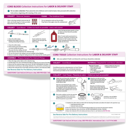 ViaCord Stem Cell Collection Instructions